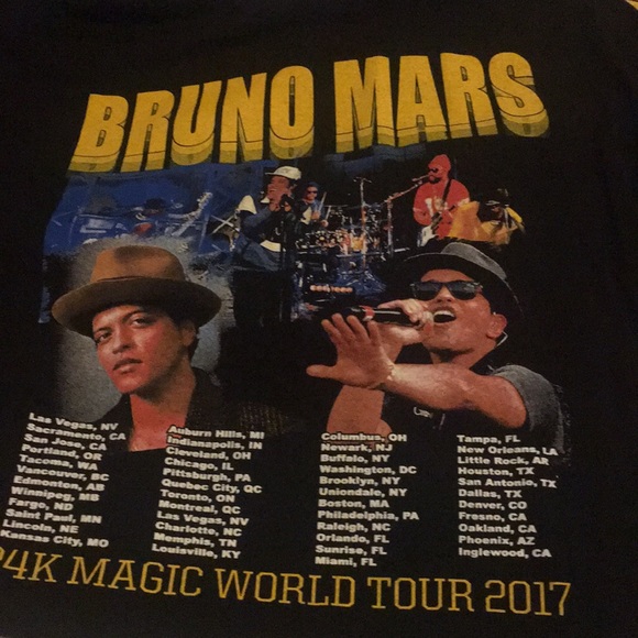 tops bruno mars tee